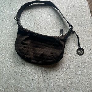 Y2K Vtg. Donald J Pliner Hobo Dark Brown
Satin w/ Leather Strap.